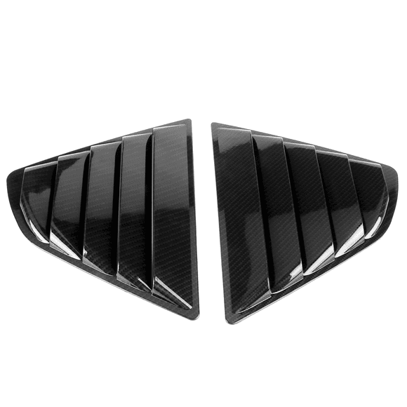 For Toyota Camry 2018-2021 Gloss Black Side Window Louver Shutter Cover Trim 2pc